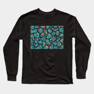 Heads 1 (colored b) by Lei Melendres Long Sleeve T-Shirt